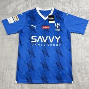 2024 Puma Al Hilal Home Football Shirt Men L Saudi Pro League Jersey Blue Arabic